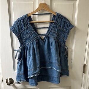 Anthropologie Denim Women's Top